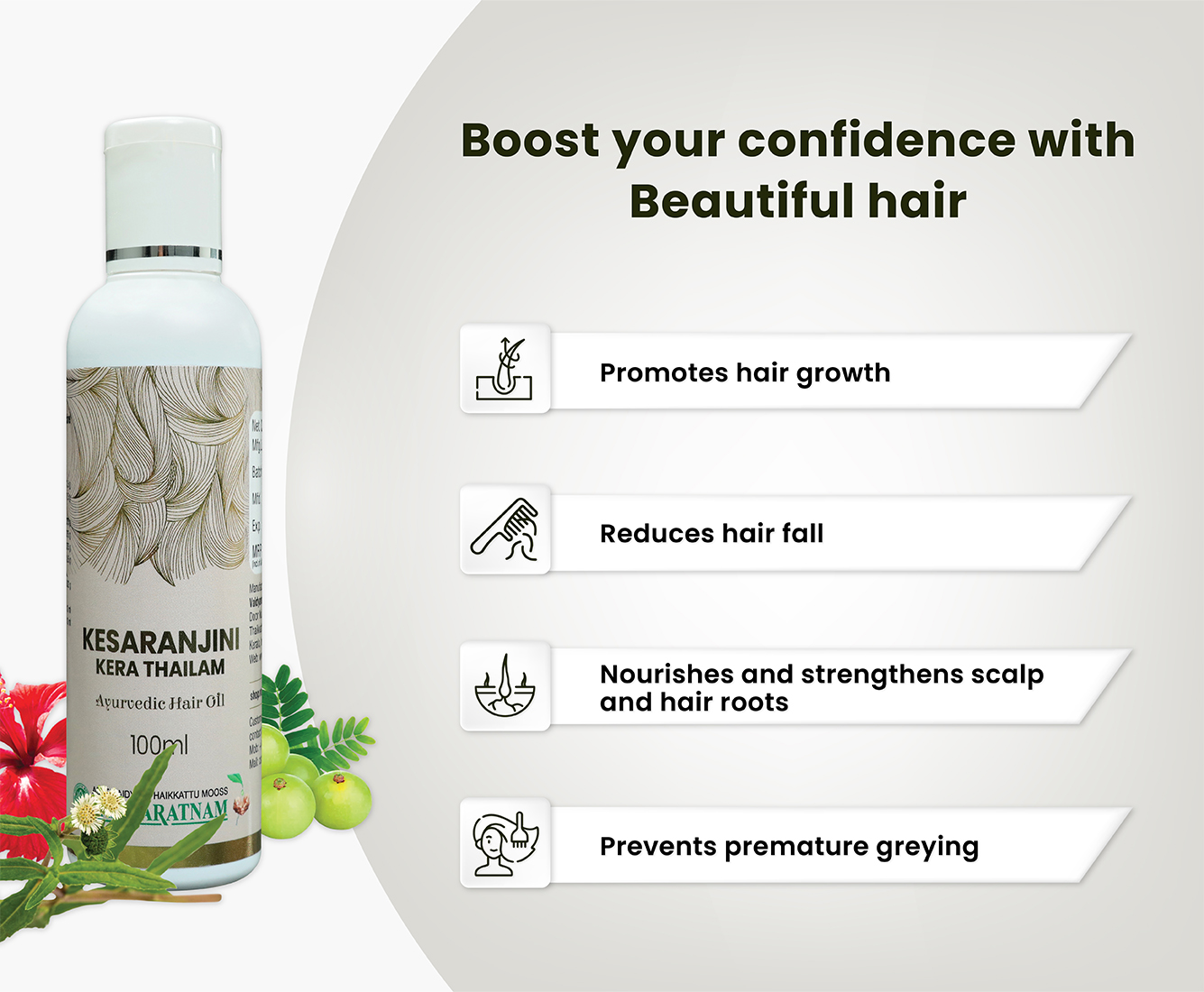 Ayurvedic hair growth oil for strong, healthy hair
