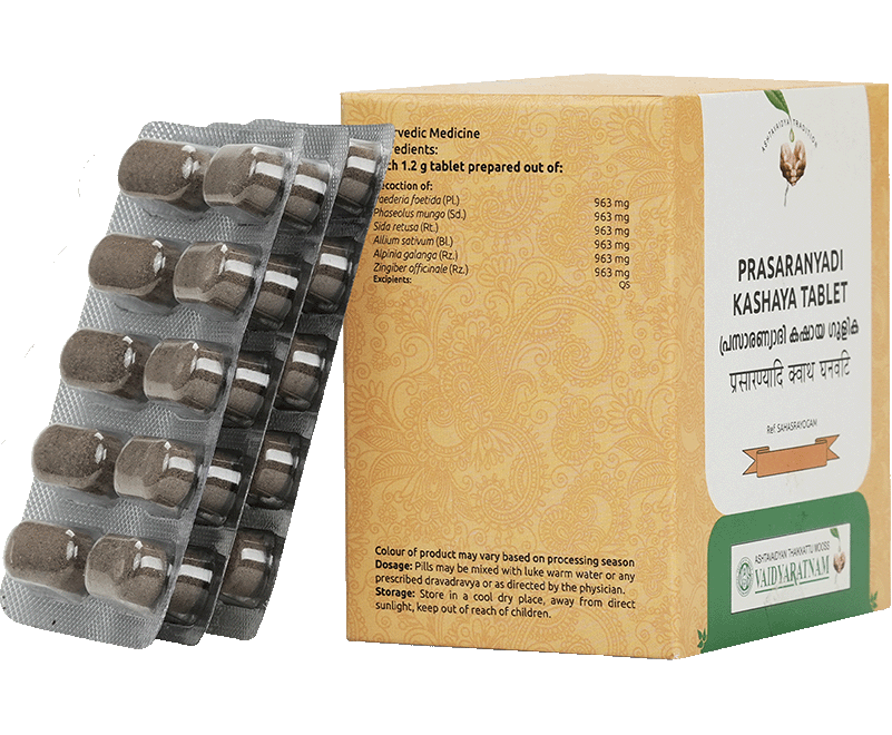 Buy Prasaranyadi Kashayam Gulika Tablet 100 NOS - Vaidyaratnam