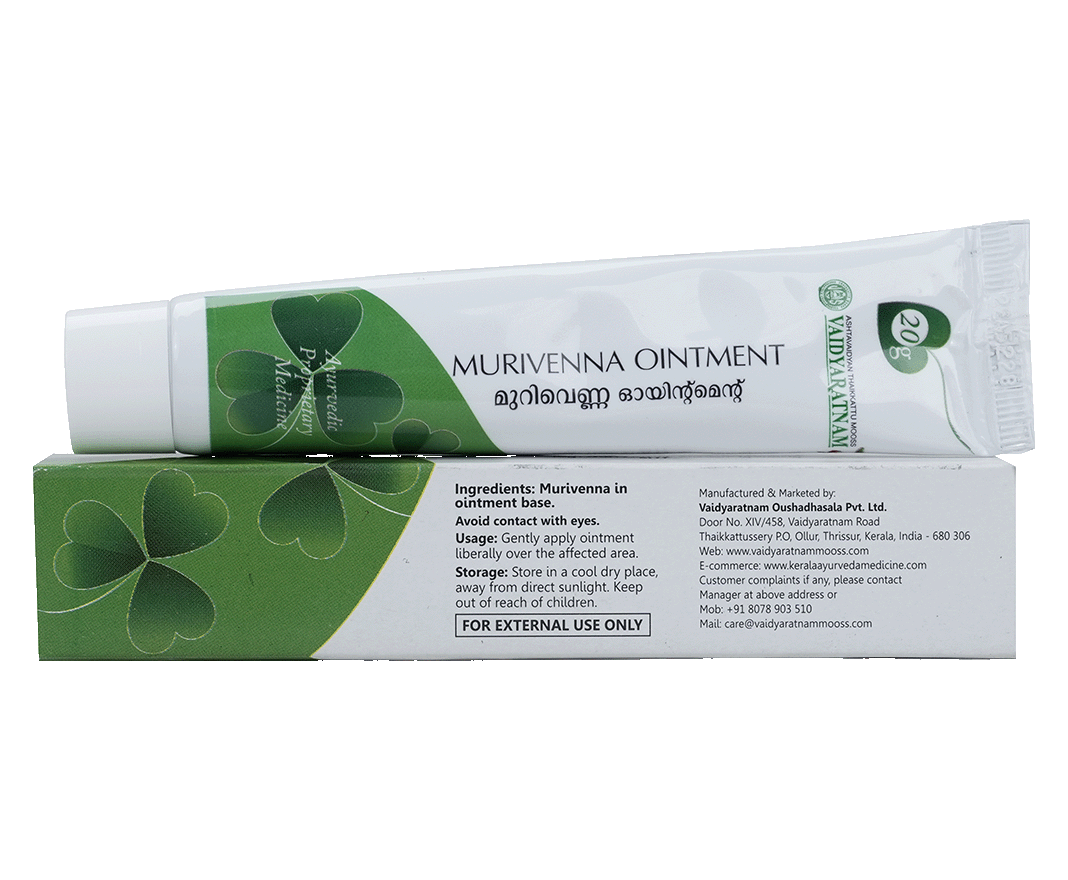 Order Murivenna Ointment 20 GM Online - Vaidyaratnam Store
