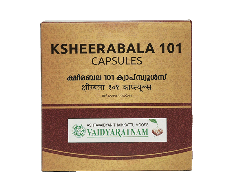 Order 101 Ksheerabala Soft Gel Capsule 100 NOS - Vaidyaratnam