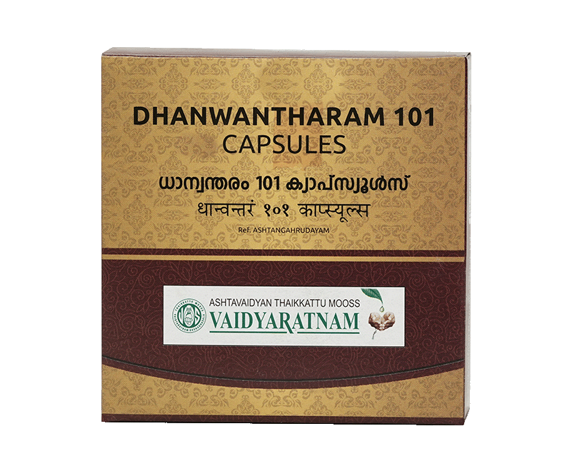 Order 101 Dhanwantharam Soft Gel Capsule 100 NOS - Vaidyaratnam