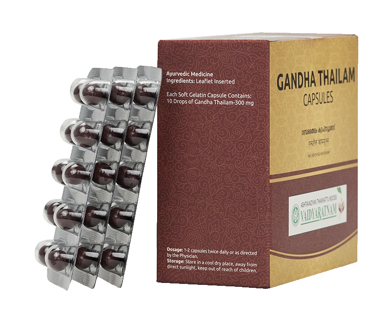 Buy Gandha Thailam Soft Gel Capsule 100 Nos - Vaidyaratnam