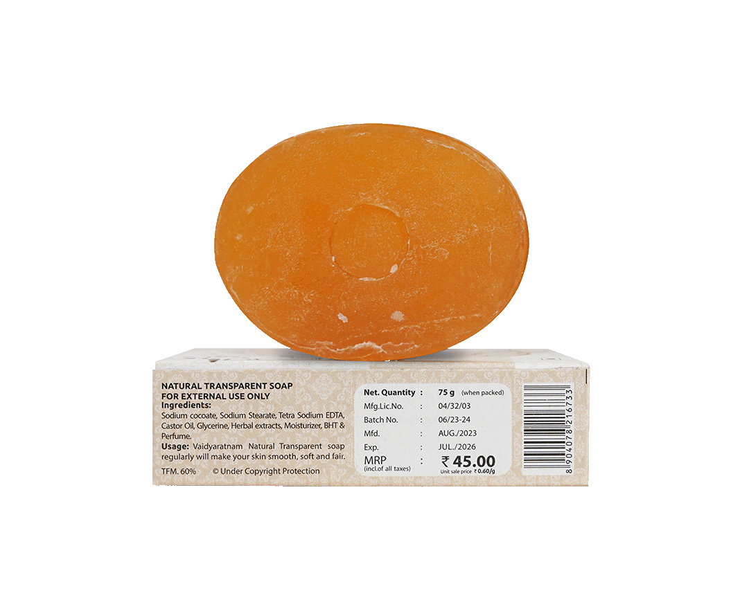 Puchase Vaidyaratnam Oushada Soap 75 GM - Vaidyaratnam Store